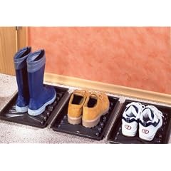 SCHUHABTROPFSCHALE, SCHUHABTROPFSCHALEN, SCHUHABLAGE 3er Set, SCHWARZ
