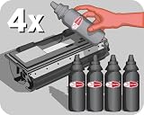 4 Refills for Brother TN-360 High Yield Toner Refill Kits, also for TN-330 toner cartridge & HL-2130 HL-2140 HL-2170
