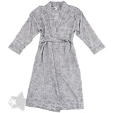 Silver Satin Bath Robe for Women