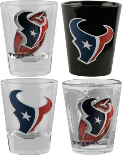 Houston Texans 3D Logo Shot Glass Set