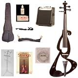Music Basics Electric Violin - Black (VLN-E10-Black 10 Watt Package)
