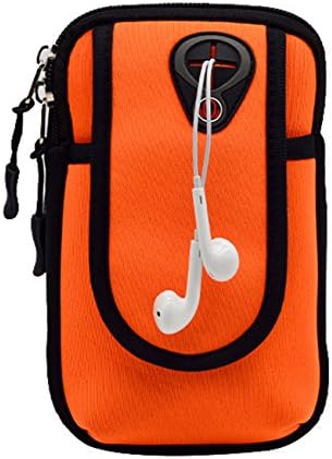 LongPal Outdoor Sport Portable Waterproof Arm Bag With Key,Money,Card,Cellphone Holder,Earphone Hole,Perfect For Cellphones Less Than 5.8",Orange