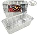 Pactogo 2 lb. Aluminum Foil Loaf/Bread Pan Tins w/Clear Dome Lid (Pack of 12 Sets)