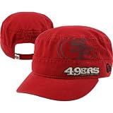 NFL Women's San Francisco 49ers Goal-2-Go Military Cap (Red, One Size Fits All)