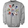 Big East Conference Ash Football Helmet Crew Sweatshirt