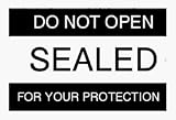 Do Not Open / Sealed / For Your Protection In-Store Use White Display Labels 3/4 x 1/2 - 1 Roll, 1000 Labels #MSLW34SE (Retail Stickers)