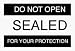 Do Not Open / Sealed / For Your Protection In-Store Use White Display Labels 3/4 x 1/2 - 1 Roll, 1000 Labels #MSLW34SE (Retail Stickers)