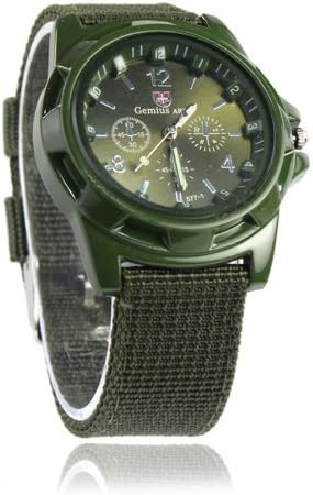 Nicerocker Hot Fashion Gemius Army Racing Force Military Sport Men Officer Fabric Band Watch
