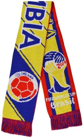 2014 World Cup Colombia Super Fans Football Jacquard Scarf - Multi