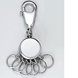 PATENT Multischlüsselanhänger mit 6 ausklinkbaren Ringen, glänzend verchromt