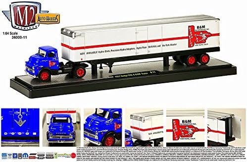1957 Dodge COE and B&M Trailer (14-05) M2 Machines Auto-Haulers Release 11 2014 Castline Premium Edition 1:64 Scale Die-Cast Vehicle Set (1 of only 5,000 pieces)