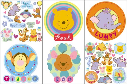 Blue Mountain Wallcoverings 31420690 Pooh Heffalump Self-Stick Wall Decorating Kit