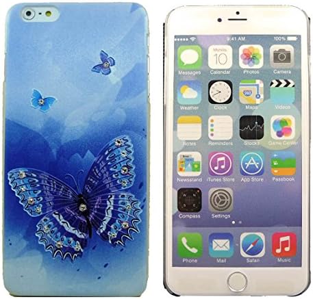 "Lovely Butterfly" Hard Shell Cover Studded with Swarovski Crystal Elements for iPhone 6 Plus (5.5 inch screen) (YHFPCZ-I6P-05)