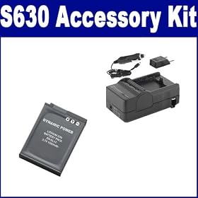 Nikon Coolpix S630 Digital Camera Accessory Kit includes: SDENEL12 Battery, SDM-197 Charger