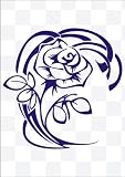 Produkt-Bild: Aufkleber Blume - Tattoostyle[Gr&ouml;&szlig;e/L&auml;nge: 100 mm]