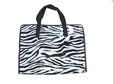 Buy Zebras Peritoneal Non-Woven Show Tote Bag with Zipper, Shopping Bag, Daily Tote, Grocery Tote