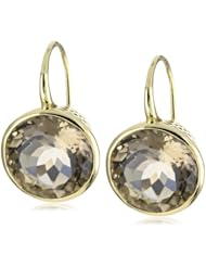 Ray Griffiths 18k Yellow Gold Medium Round Smoky Quartz Hook Earrings