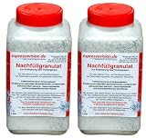 Produkt-Bild: 2 x 1 Liter Nachf&uuml;llgranulat (2x700g = 1.400g netto Gewicht) - f&uuml;r Wasserfilter / Luftbefeuchter / Ultraschallvernebler - zur Entkalkung des Trinkwassers -
