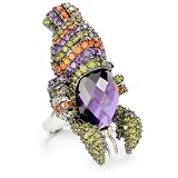 nOir Pave Lobster Ring With Big Stone
