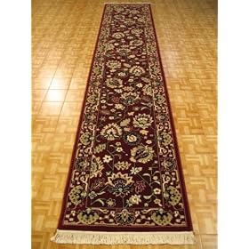 3x13 Red Persian Tabriz Runner Rug by Heritage Unlimited