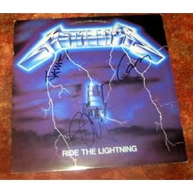 METALLICA w/ cliff autographed LIGHTING ALBUM *proof