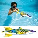 Water Torpedo Toy, Water Rocket Barracuda-Purple Green Yellow
