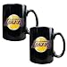 Los Angeles Lakers NBA 2pc Black Ceramic Mug Set - Primary Logo