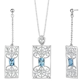 Captivating and Radiant 3.75 carats Radiant Cut Swiss Blue Topaz Pendant... by Peora