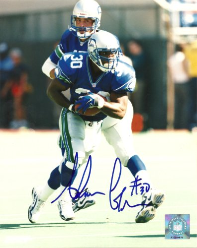 AHMAN GREEN,SEATTLE SEAHAWKS,GREEN BAY PACKERS,NEBRASKA,SIGNED,AUTOGRAPHED,8X10 PHOTO,COA, RARE HARD PHOTO TO FIND