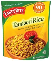 Tasty Bite Tandoori Rice, Heat & Eat, 8.8-Ounce Boxes (Pack of 12)