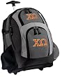 Chi O Rolling Backpack Deluxe Gray Chi Omega - Our Best Backpacks Bags with Wheels or School Trolley Bags Carry-Ons - Unique Gifts