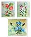 3 Hand Painted Flower Note Cards Handmade Floral Watercolor Art Cards with Original Paintings
