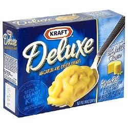 Kraft Macaroni & Cheese Deluxe Dinner with 2%Milk, 14-Ounce Boxes (Pack of 6)