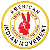 American Indian Movement AIM bumper sticker 4 x 4 by VIP Stickers