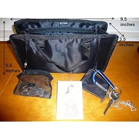 (2) NEW BLACK HAND BAG/PURSE/TOTE INSERT ADDON ORGANIZERS -a MUST for all bags. SWITCH BAGS IN SECONDS! FREE SHIP USA