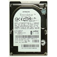 40GB Notebook-HDD Hitachi Travelstar IC25N040ATCS05-0 p/n 07N9910 IDE ID11333