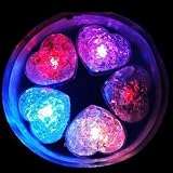 Light Heart Ice Cube Glow Party Wedding Rave Baby Shower Quince Multi Color 10pc