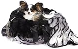 Snuggle Bug Dog Carrier & Bed by Pet Flys - Siberian White Tiger with Black