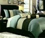 7 PC. MODERN BED IN A BAG SUPER SET CHOCOLATE BROWN W/ MATCHING PILLOWS