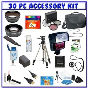 30 PC Ultimate Super Savings Deluxe Willoughby's Accessory Kit, Included Flash, Lenses, Filters, Accessories. The Canon EOS 7D Digital SLR Camera Which Has Any Of These (18-55mm, 75-300mm, 50mm f/1.4 , 55-200mm) Canon Lenses