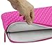 13.3-14 Inch Laptop/Tablet Sleeve, Evecase Diamond Foam Splash Shock Resistant Neoprene Sleeve Bag for for Notebook Chromebook, Ultrabook - Hot Pink
