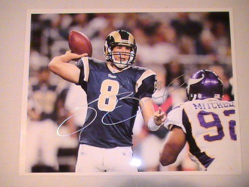 SAM BRADFORD SIGNED AUTOGRAPHED 8/10 PHOTO ST. LOUIS RAMS COA + HOLOGRAM