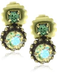 Sorrelli "Water Lily" Simple Crystal Drop Gold-Tone Earrings