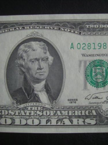 1976 Jefferson Two Dollar Bill