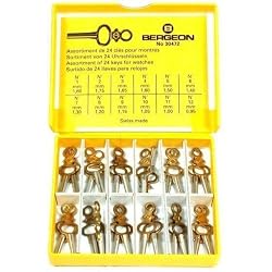 24 Bergeon Pocket Watch Winding Keys Winders Swiss Tool