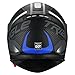 TRIANGLE Full Face Dual Visor Matte Black Street Bike Motorcycle Helmet (Large, Matte Blue)