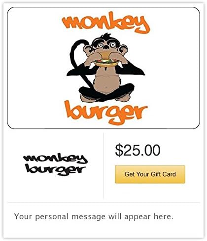 Monkey Burgers Gift Cards - E-mail Delivery