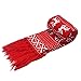 Felice Winter Scarf with Tassel Adult/Child Reindeer Snowflake Knit Scarf Lovely Christmas Scarf (red)