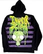 Invader Zim Gir Slime Mens Black Zip-up Hoodie