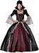 In Character Costumes, LLC Vampiress Of Versailles Adult Full Length Ball Gown, Black/Burgundy, Medium